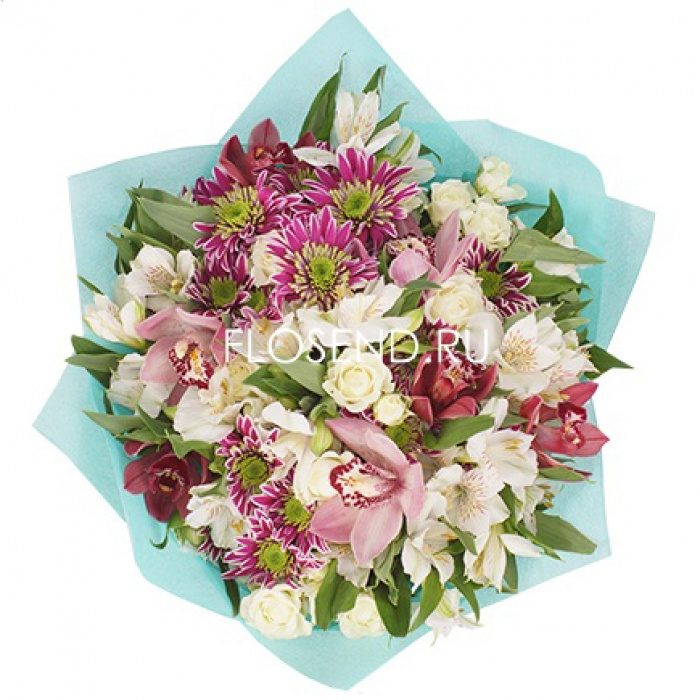 Букет с орхидеями и другими цветами, фото 2